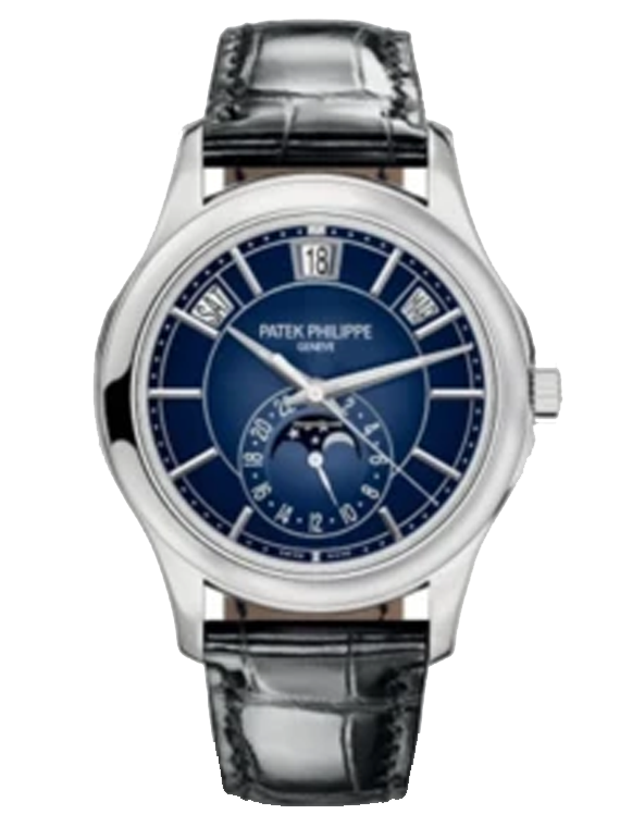 Patek Philippe Annual Calendar Complications Blue Dial Men's Calendar Watch - 5205G-013