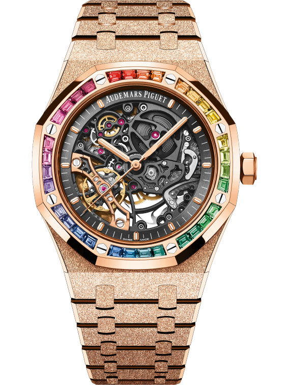 AUDEMARS PIGUET ROYAL OAK FROSTED GOLD DOUBLE BALANCE WHEEL OPENWORKED | 15412OR.YG.1224OR.01-B