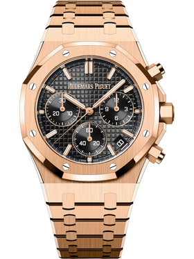 AUDEMARS PIGUET ROSE GOLD BLACK DIAL ROYAL OAK CHRONOGRAPH | 26240OR.OO.1320OR.06