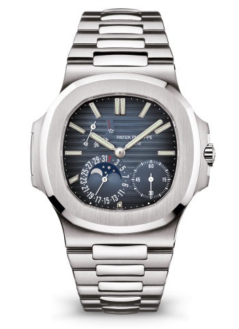 Patek Philippe Nautilus Moon Phases Stainless Steel Black Blue Dial 5712/1A-001