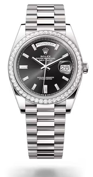 Rolex Oyster Perpetual Day-Date 40 White gold and diamonds 228349RBR