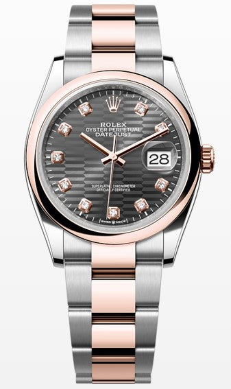 Rolex Datejust 36 Oyster, 36mm, Oystersteel and Everose Gold 126201