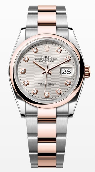 Rolex Datejust 36 Oyster, 36mm, Oystersteel and Everose Gold 126201