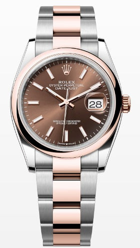 Rolex Datejust 36 Oyster, 36mm, Oystersteel and Everose Gold 126201