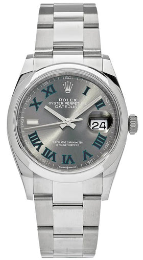 Rolex Datejust 36 Stainless Steel Slate Wimbledon Dial 126200