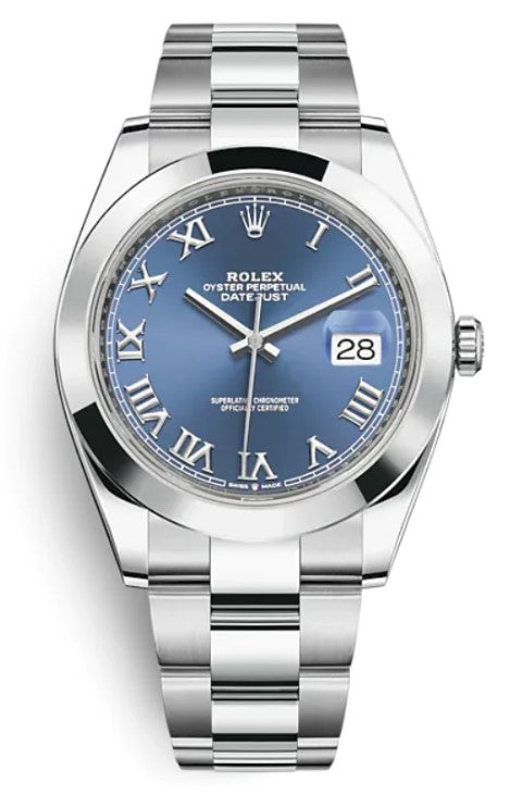 Rolex Datejust 41 Stainless Steel Blue Roman Dial 126300