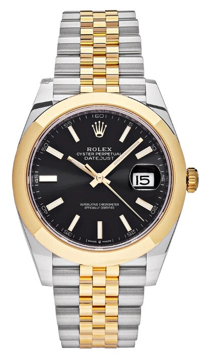 Rolex Datejust 41 Yellow Gold & Steel Black Dial Jubilee 126303 2022