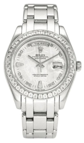 Rolex Day-Date 39 Platinum Meteorite Diamond Dial 18956