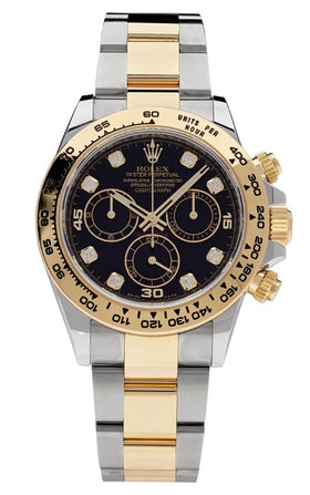 Rolex Daytona Yellow Gold & Stainless Steel Black Diamond Dial 116503