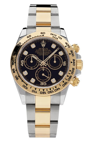 Rolex Daytona Yellow Gold & Stainless Steel Black Diamond Dial 116503
