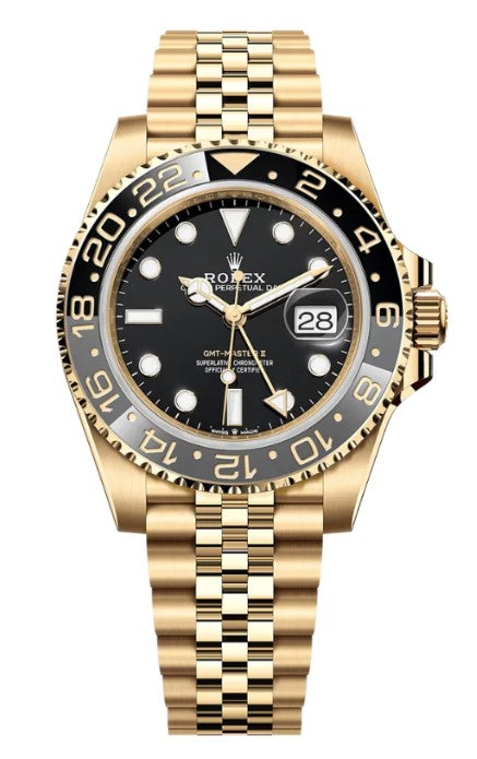 Rolex GMT-Master II Yellow Gold Black Dial Jubilee 126718GRNR