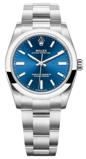 Rolex Oyster Perpetual 34 Blue Dial 124200