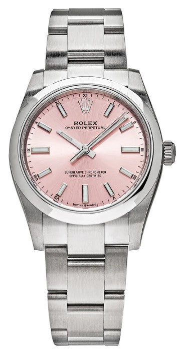 Rolex Oyster Perpetual Ladies' Pink Dial 34mm 124200