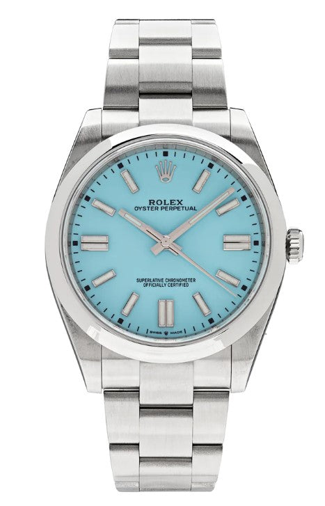 Rolex Oyster Perpetual Tiffany Blue Dial 41mm 124300 Watch