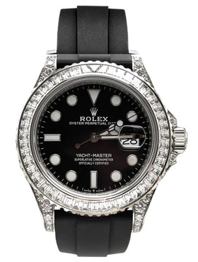 Rolex Yacht-Master White Gold Black Dial Diamond Bezel 226679TBR