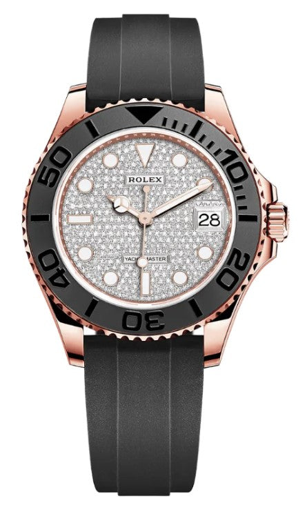 Rolex Yacht Master 37mm Rose Gold Diamond Dial 268655 Watch