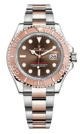 Rolex Yacht Master Rose Gold and Steel Brown Dial 116621 Watch