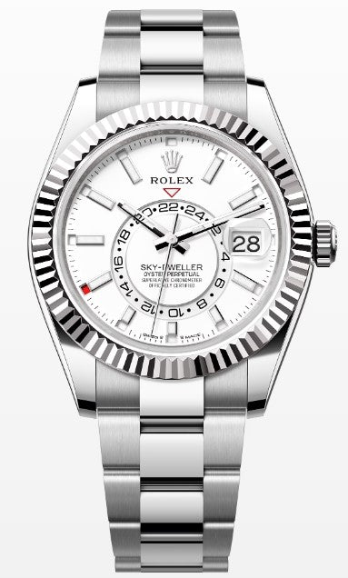 Rolex Oyster Perpetual Sky-Dweller in Oystersteel White 336934 Men's Watch