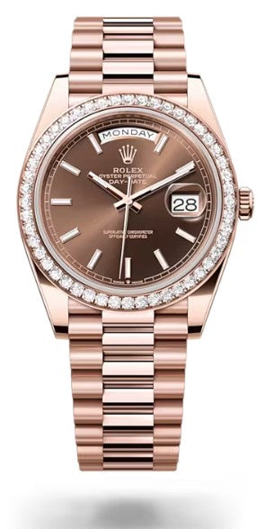 Rolex Oyster Perpetual Day-Date 40 Everose gold with a chocolate dial 228345RBR