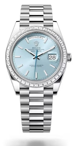 Rolex Oyster Perpetual Day-Date 40 in platinum and diamonds 228396TBR