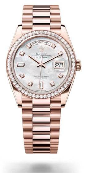Rolex Oyster Perpetual Day-Date 36 Everose gold and diamonds 128345RBR