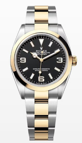 Rolex Oyster Perpetual Explorer 36 Oystersteel and yellow gold 124273