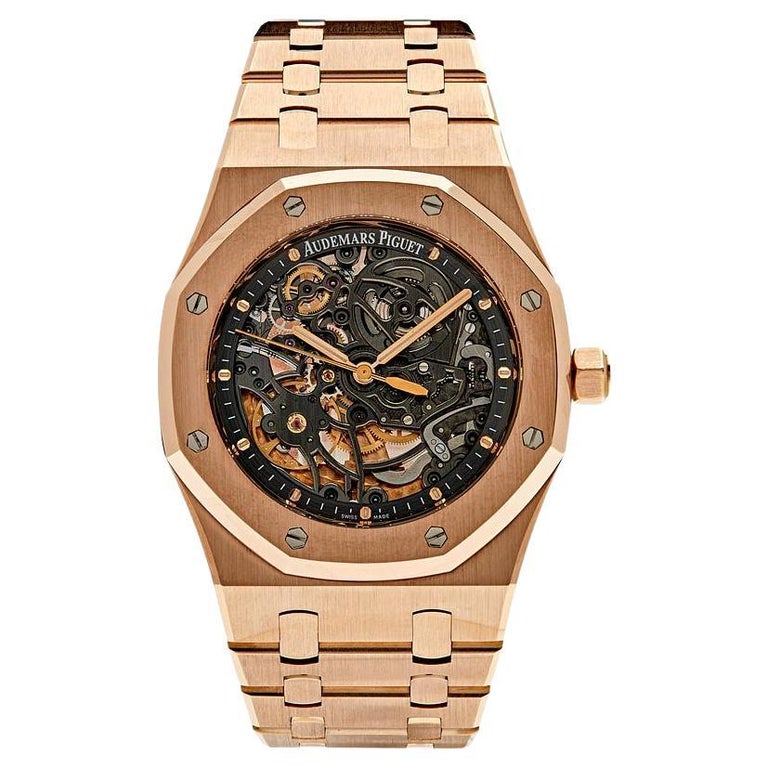 Audemars Piguet Rose Gold Royal Oak 39mm Skeleton Open-Worked Dial