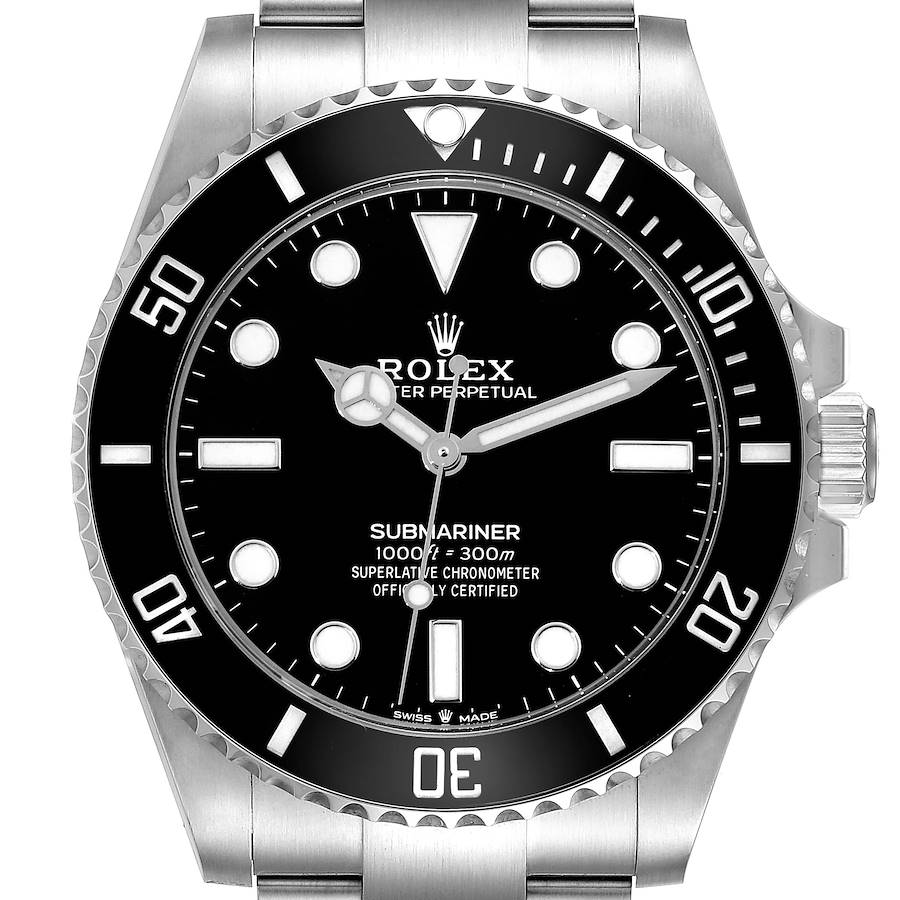 Rolex Submariner No Date Ceramic Bezel Steel Men's Watch 124060 Box & Card