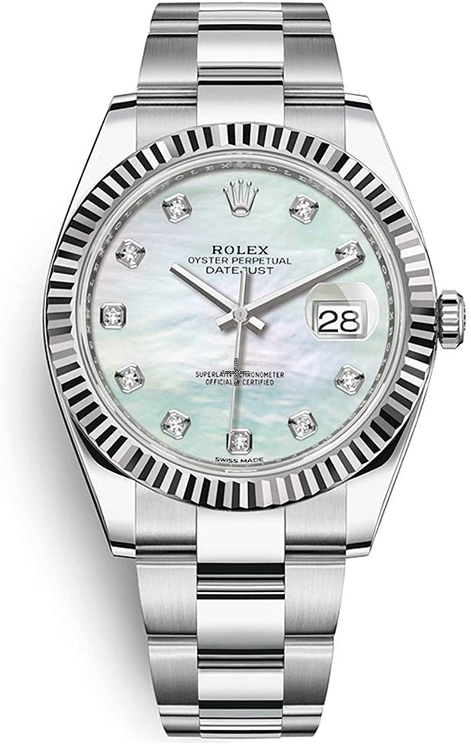Rolex Datejust 36mm Stainless Steel 126234 White MOP Diamond Oyster / Unworn / Complete Box & Papers
