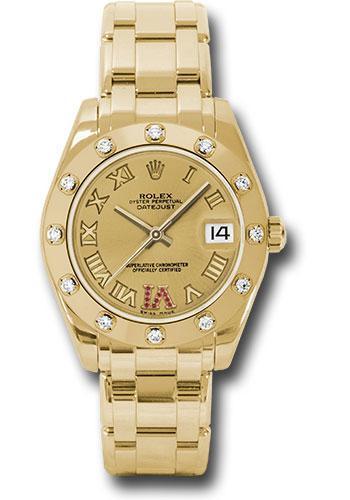 Rolex Datejust Pearlmaster 34mm Watch: 81318 chrr