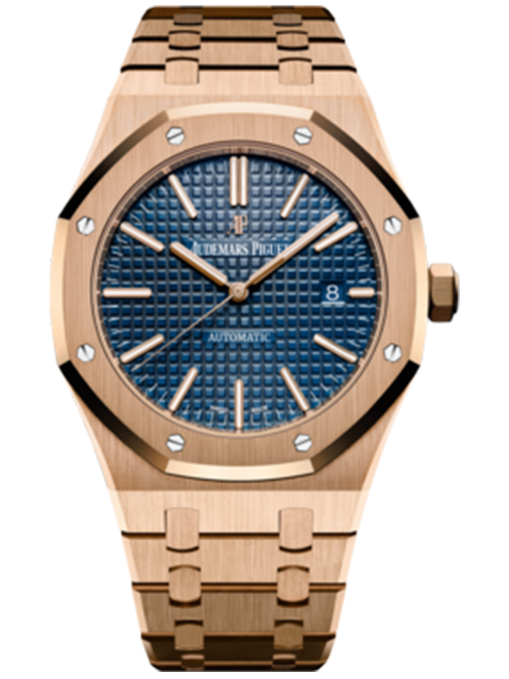 Audemars Piguet Royal Oak Frosted Rose Gold Double Balance Wheel Openworked  Rainbow Slate Grey 41mm Bracelet 15412OR.YG.1224OR.01 - BRAND NEW