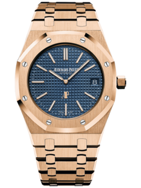 Audemars Piguet Royal Oak Selfwinding 39mm Rose Gold Blue Dial 15202OR.OO.1240OR.01 ROYAL OAK “JUMBO” EXTRA-THIN
