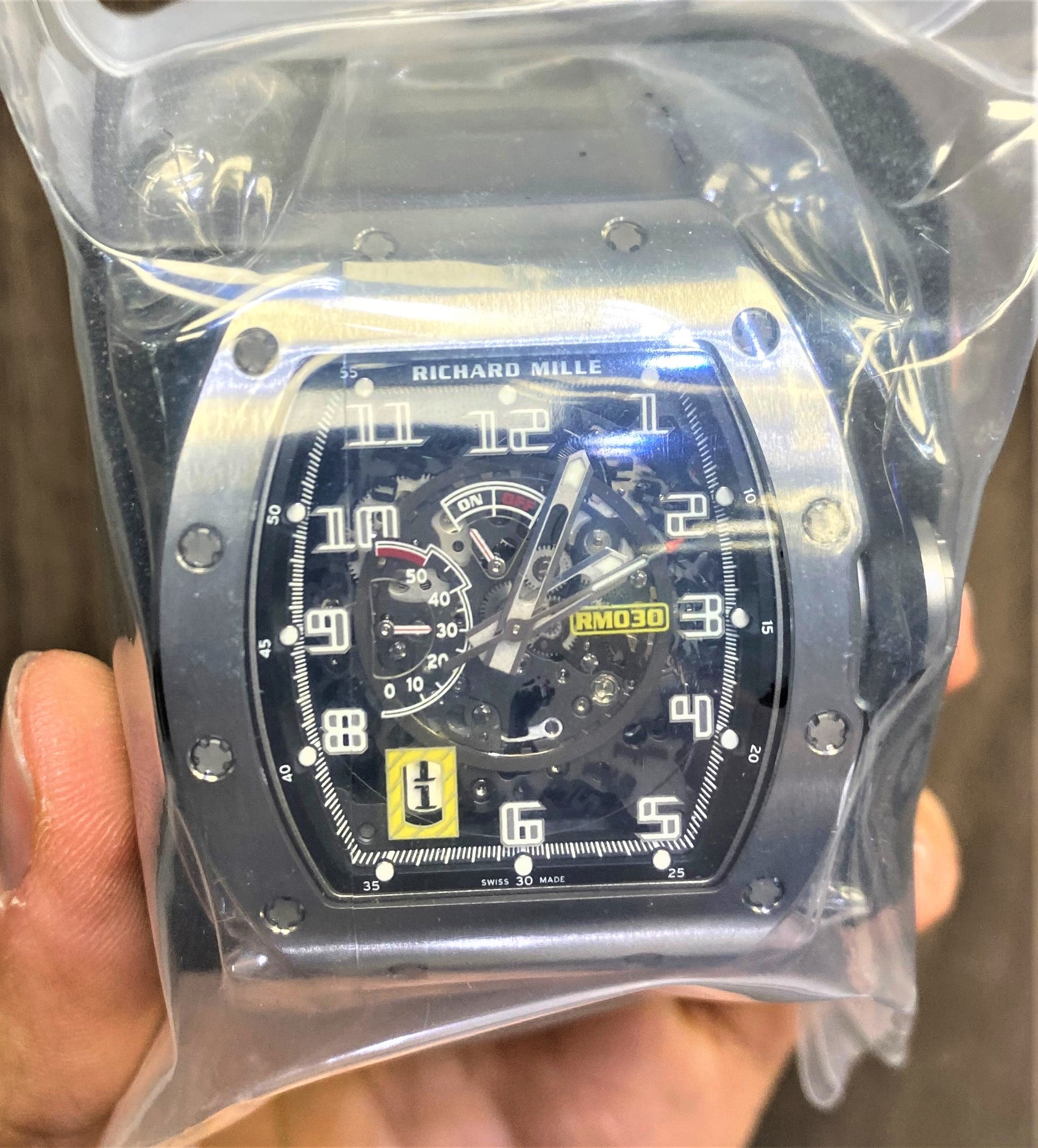 Richard Mille RM030 Titanium Automatic Arabic Skeleton Dial Watch RM 030