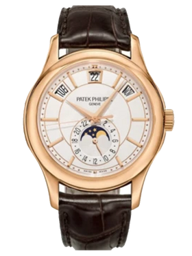 Patek Philippe Annual Calendar Opaline White Dial Rose Gold Strap 5205R-00