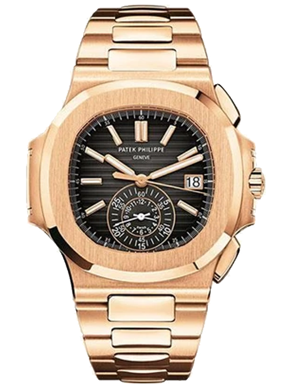 Patek Philippe Nautilus 5980 1R 001 Rose Gold Chronograph Watch