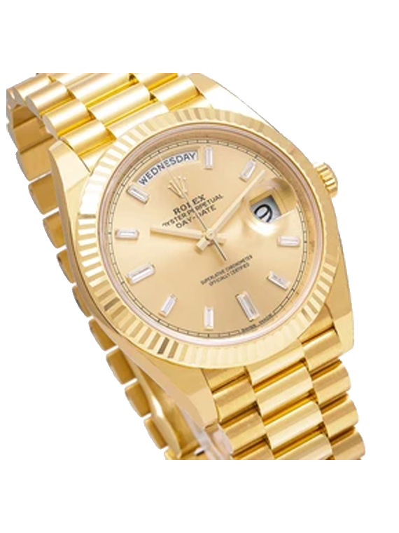 ROLEX DAY-DATE 228238 40MM CHAMPAGNE DIAL WITH YELLOW GOLD BRACELET