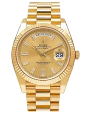 ROLEX DAY-DATE 228238 40MM CHAMPAGNE DIAL WITH YELLOW GOLD BRACELET