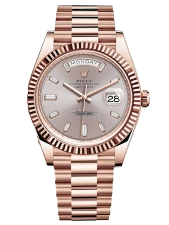 Rolex 228238 Day-Date 40 / Rose Gold Diamond Dial
