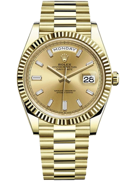 Rolex 228238 Day-Date 40 mm Watch-Champaign Diamond Dial Presidential