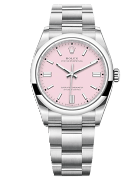 Rolex 36MM Oyster Perpetual 2021 Candy Pink Dial 126000 Watch / Unworn / Complete With Box & Papers