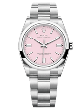 Rolex 36MM Oyster Perpetual 2021 Candy Pink Dial 126000 Watch / Unworn / Complete With Box & Papers