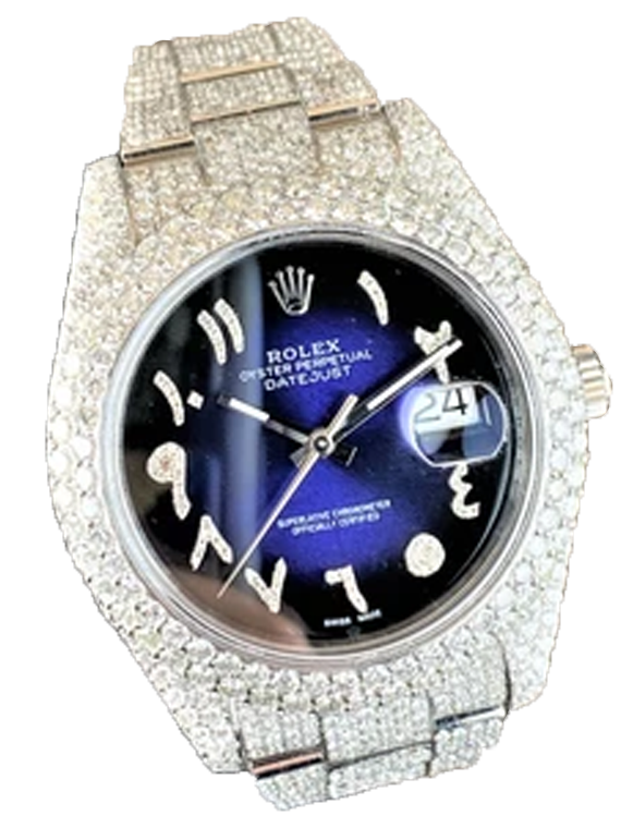 Rolex oyster 2025 perpetual iced out