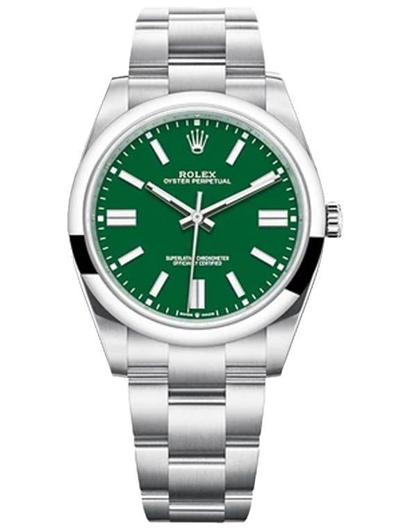 Rolex Oyster Perpetual 41 Reference 124300 Green Dial / Unworn / Complete Box & Papers
