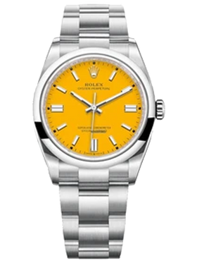 Rolex Oyster Perpetual 41mm Steel Domed Bezel Yellow Dial 124300 / Unworn / Complete With Box & Papers