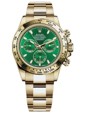 Rolex Daytona 116508 Yellow Gold Green Dial Chronograph