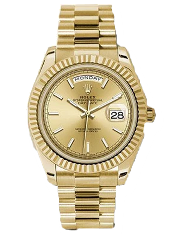 Rolex Oyster Perpetual Day-Date 40 Watch 228238 chip