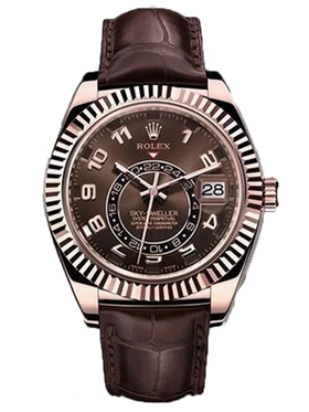 Rolex Sky-Dweller Rose Gold Chocolate Dial Men's Watch 326135 cho