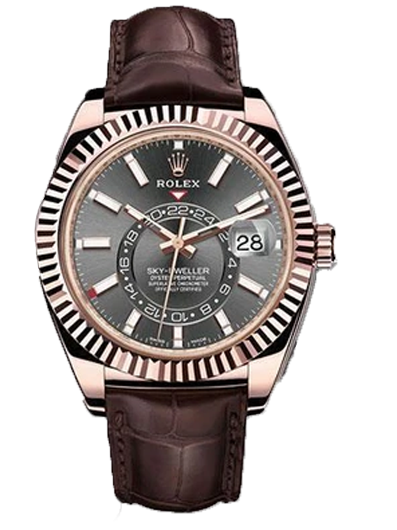 Rolex Sky-Dweller Rose Gold Rhodium Dial Men's Watch 326135 dkr