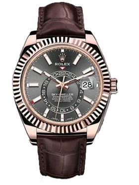 Rolex Sky-Dweller Rose Gold Rhodium Dial Men's Watch 326135 dkr