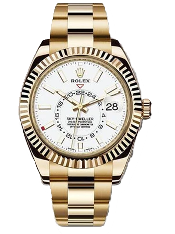 Rolex Sky-Dweller 326938 Yellow Gold | White Dial Men's Watch | Unworn Complete Box & Papers
